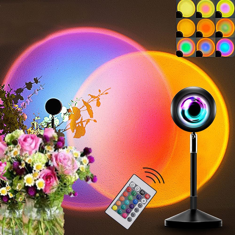 Sunset Lamp,16 Colors Sunset Projection Lamp with Remote,Sunset Lamp Projection,Romantic Sunset Projector,Rainbow Projection Night Light,Sunset lamp Color Changing,Lamp for Girlfriend Sunset Lamp,16 Colors Sunset Projection Lamp with Remote,Sunset Lamp Projection,Romantic Sunset Projector,Rainbow Projection Night Light,Sunset lamp Color Changing,Lamp for Girlfriend